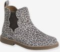VERTBAUDET Leren meisjeslaarzen met schulprandjes veel beige - Beige