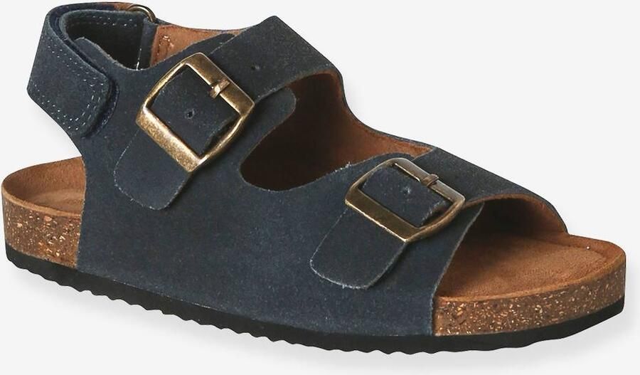 VERTBAUDET Leren sandalen voor jongens met gespen