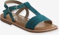 VERTBAUDET Leren sandalen voor meisjes collectie kleuterschool turquoiseblauw