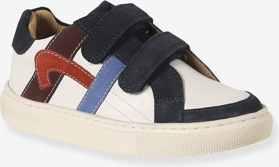 VERTBAUDET Leren sneakers met klittenband veel blauw - Foto 2