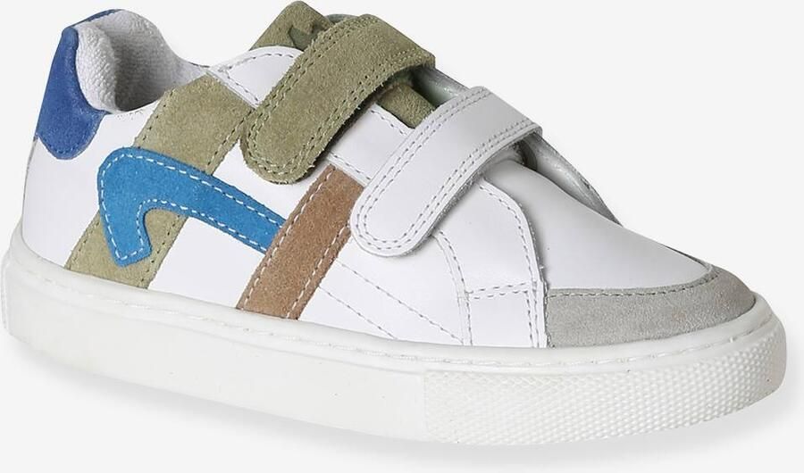 VERTBAUDET Leren sneakers met klittenband veel wit - Foto 2