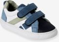 VERTBAUDET Leren sneakers met klittenband voor jongens kleutercollectie veel blauw
