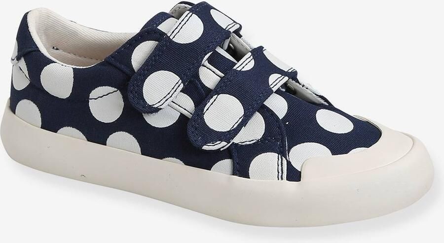 VERTBAUDET Linnen klittenband sneakers meisje marineblauw - Foto 2