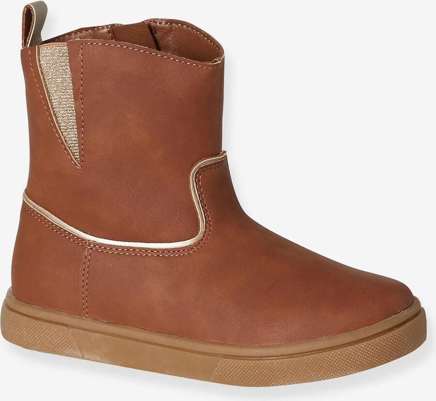 VERTBAUDET Meisjesboots met rits bruin - Foto 1