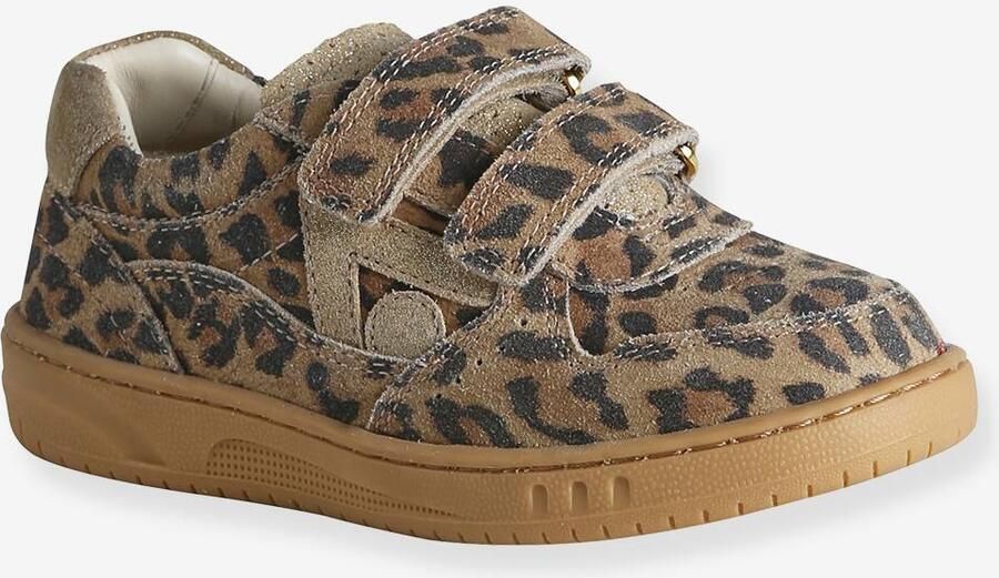 VERTBAUDET Meisjessneakers leer met klittenband beige - Foto 2