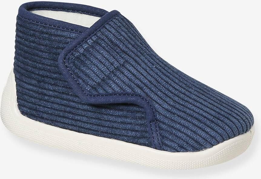VERTBAUDET Ribfluwelen babyslofjes marineblauw