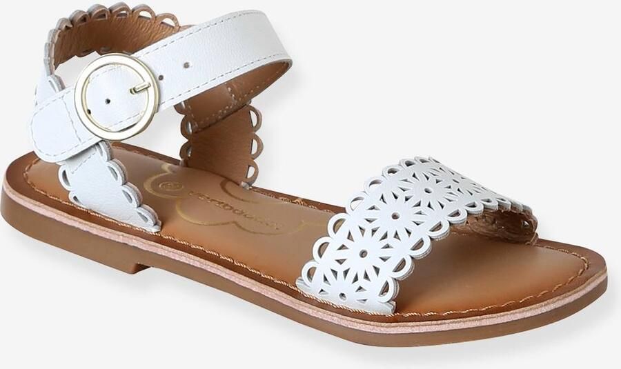VERTBAUDET Sandalen meisjes leer gesp wit