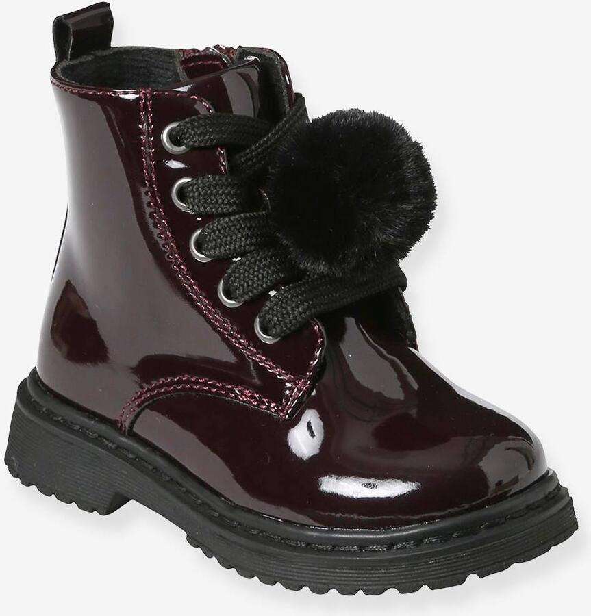 VERTBAUDET Schoenen met rits en veter voor babymeisjes bordeauxrood