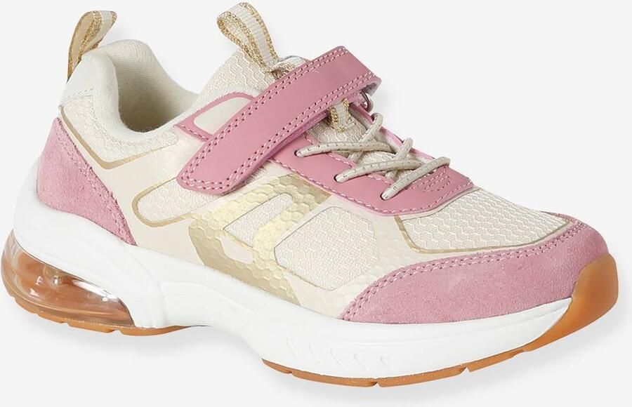 VERTBAUDET Sneakers meisjes met klittenband- en elastieksluiting veel roze