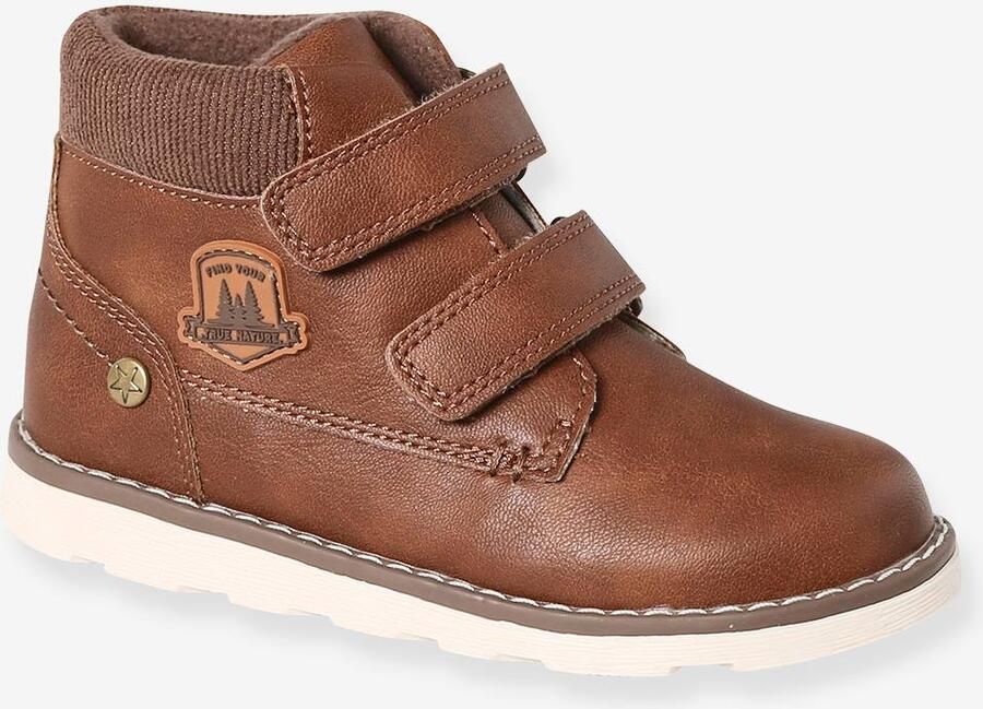 VERTBAUDET Sneakers met klittenband kleutercollectie bruin