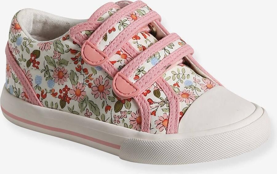 VERTBAUDET Sneakers met klittenband kleutercollectie roze bedrukt
