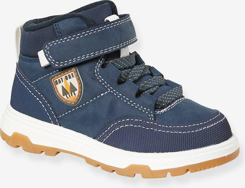 Vertbaudet Sneakers met veters en klittenband kinderen blauw