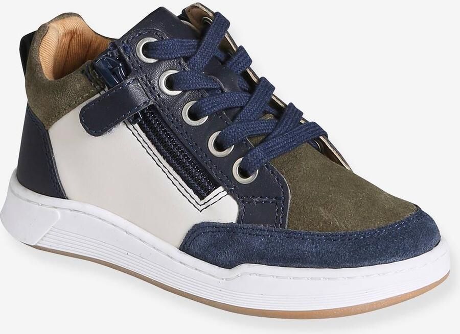 VERTBAUDET Sneakers voor jongens met veters en rits marineblauw - Foto 2