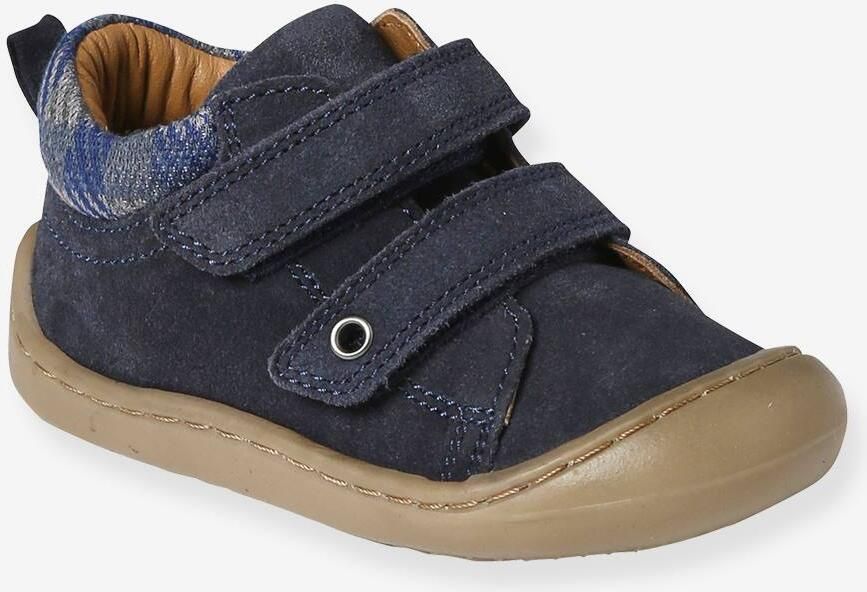VERTBAUDET Soepele leren laarsjes voor de eerste stapjes van baby's blauw