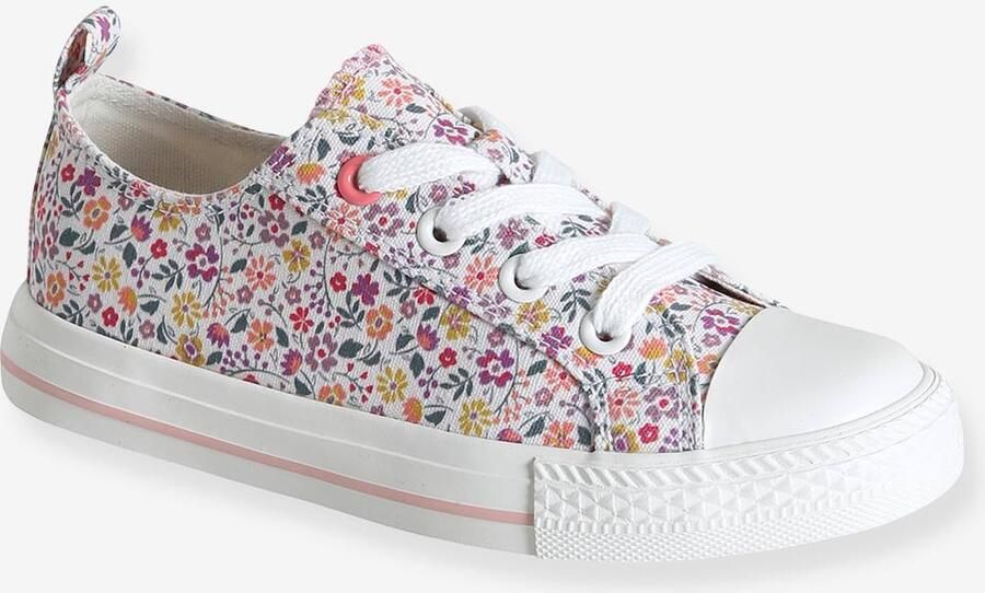 VERTBAUDET Stoffen decoratieve sneakers voor meisjes rouge - Foto 2