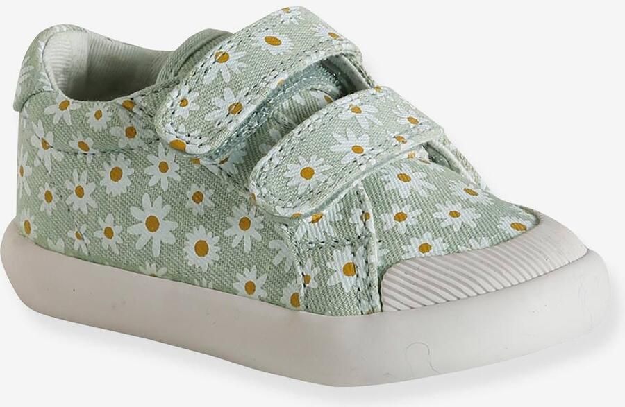 VERTBAUDET Stoffen tennisschoenen met klittenband voor babymeisjes groen madeliefjesprint - Foto 2