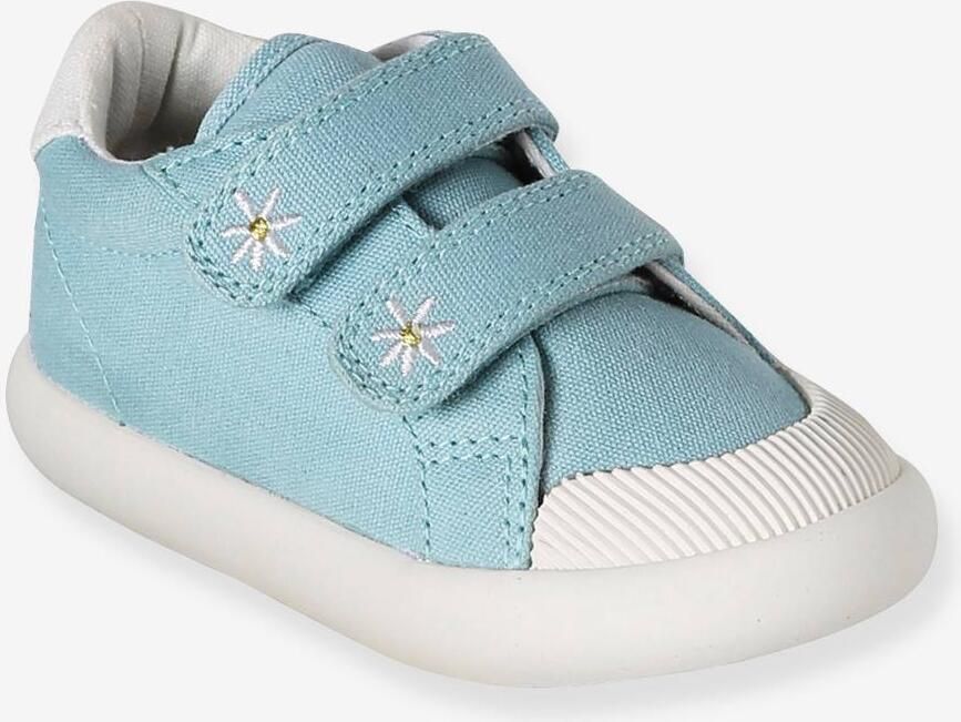 VERTBAUDET Stoffen tennisschoenen met klittenband voor babymeisjes ijsblauw - Foto 2