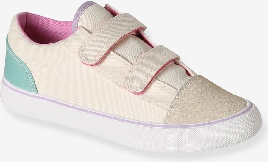 VERTBAUDET Synthetische baskets met klittenband voor meisjes beige bedrukt - Foto 2