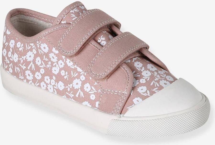 VERTBAUDET Synthetische baskets voor meisjes met klittenband roze bedrukt