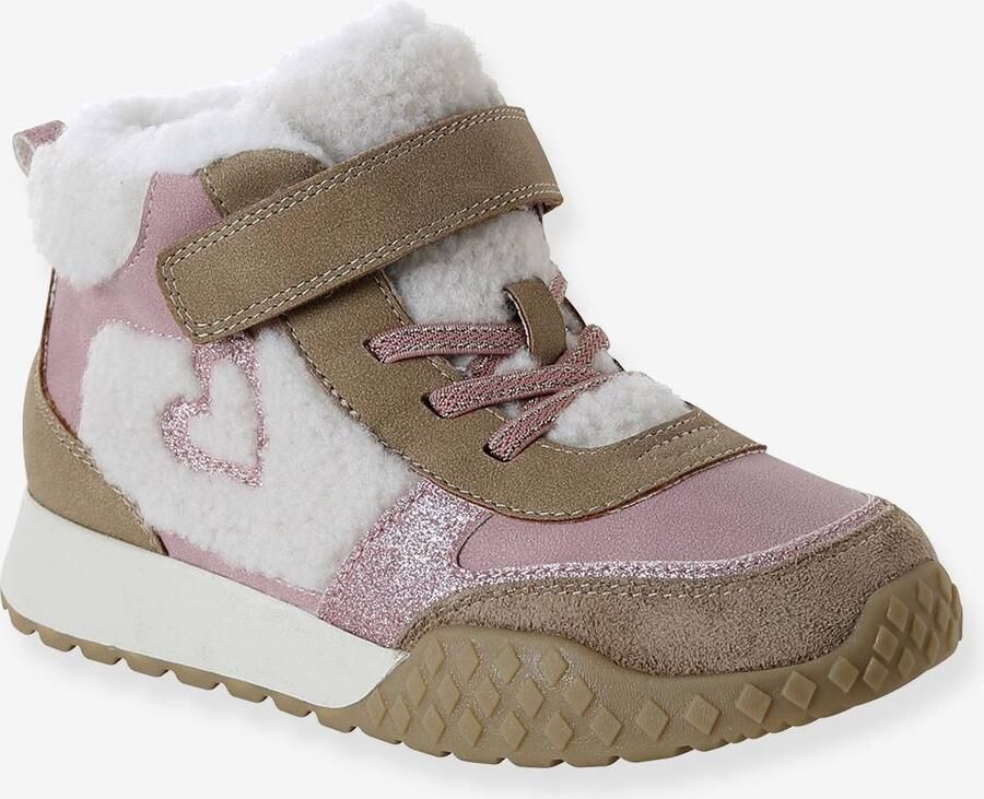 VERTBAUDET Synthetische gevoerde baskets voor meisjes elastische veters en klittenband collectie voor de kleuterschool veel roze - Foto 2