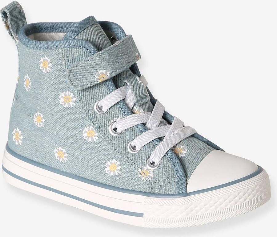 VERTBAUDET Synthetische hoge baskets voor kinderen jeansblauw - Foto 2