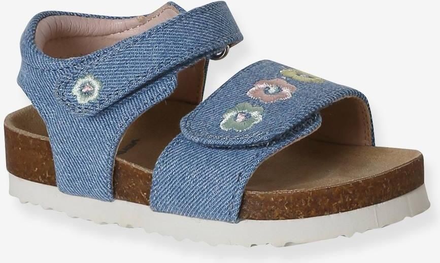 VERTBAUDET Textiel voor baby's met klittenbandsluiting jeansblauw
