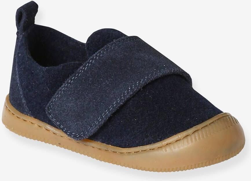 VERTBAUDET Vilten sloffen met klittenband voor baby marineblauw - Foto 2