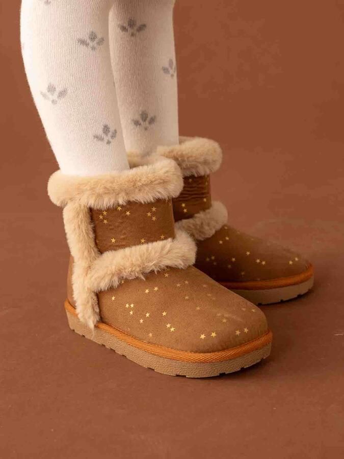 VERTBAUDET Waterafstotende laarzen met rits en voering voor meisjes bruin