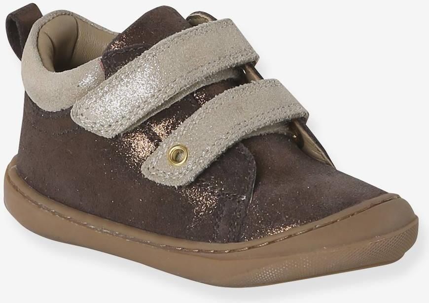 VERTBAUDET Zachte lederen baby-slofjes voor de eerste stapjes brons