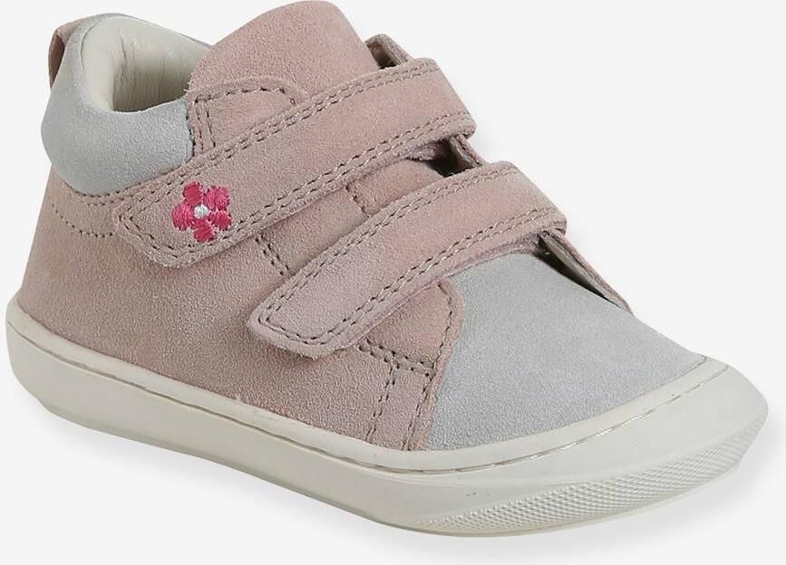 VERTBAUDET Zachte lederen baby-slofjes voor de eerste stapjes veel roze
