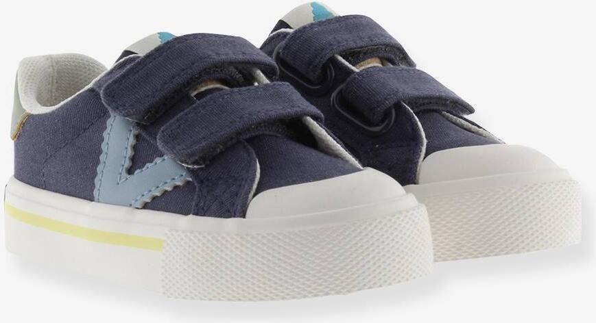 VICTORIA Kindersneakers van gekleurd canvas Tribu Tiras Lona jeansblauw - Foto 4