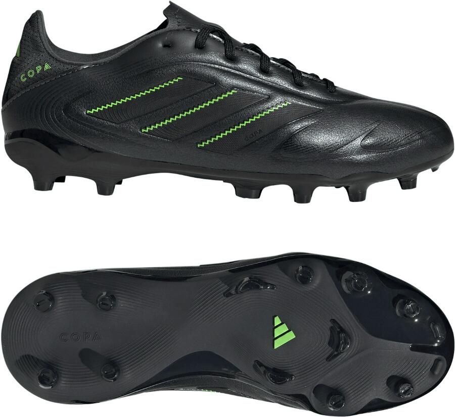 Adidas Copa Pure III League Gras Kunstgras Voetbalschoenen (MG) Kids Zwart Donkergrijs Groen - Foto 2