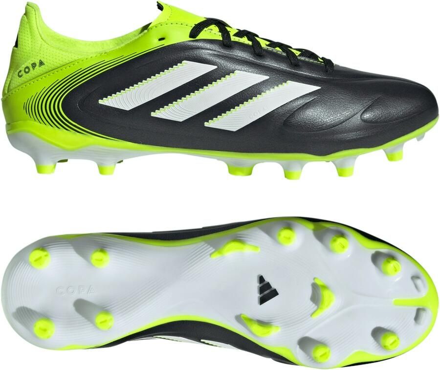 Adidas Copa Pure III League Gras Kunstgras Voetbalschoenen (MG) Zwart Wit Neongeel - Foto 3