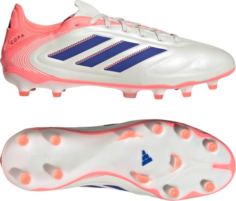 Adidas Copa Pure III Pro Gras Voetbalschoenen (FG) Gebroken Wit Blauw Roze