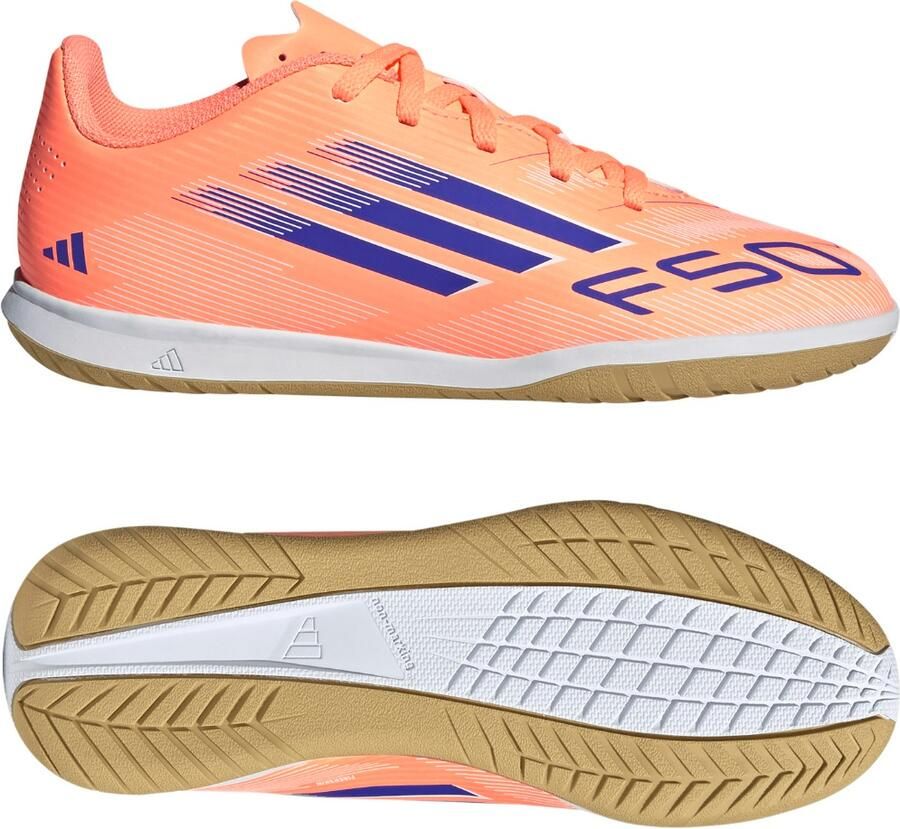 Adidas Perfor ce F50 Club Indoor Voetbalschoenen Kids Kinderen Oranje - Foto 2