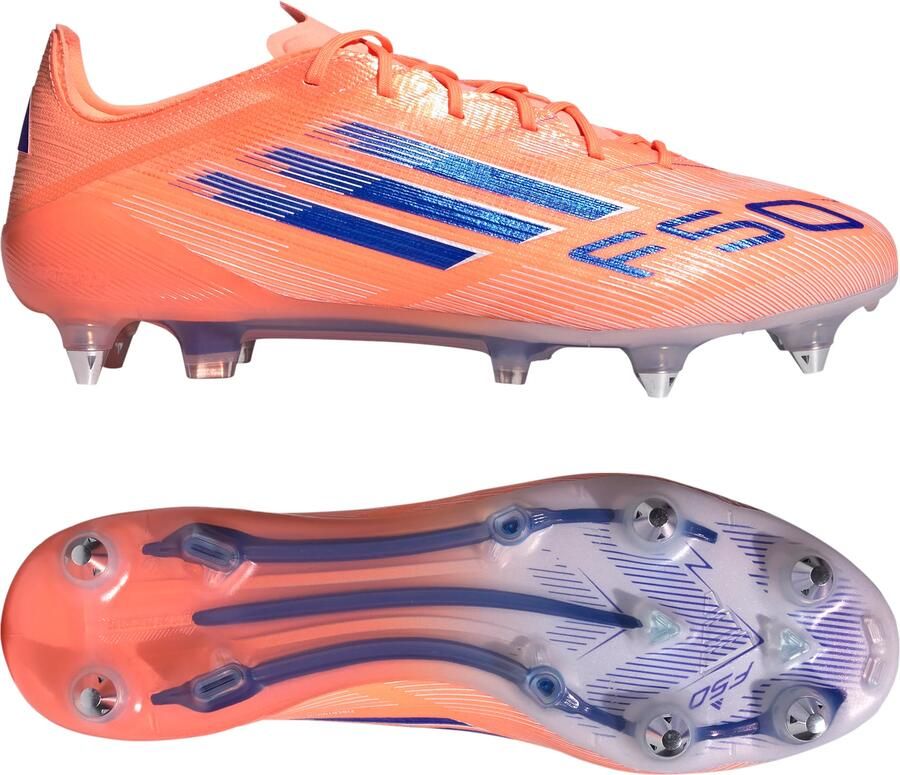 Adidas F50 Elite IJzeren-Nop Voetbalschoenen (SG) Oranje Blauw Wit