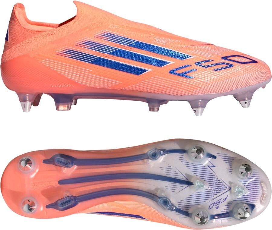 Adidas F50 Elite Veterloze IJzeren-Nop Voetbalschoenen (SG) Oranje Blauw Wit