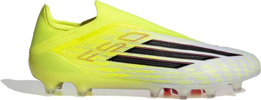 Adidas F50 Elite Veterloze Kunstgras Voetbalschoenen (AG) Neongeel Zwart Rood