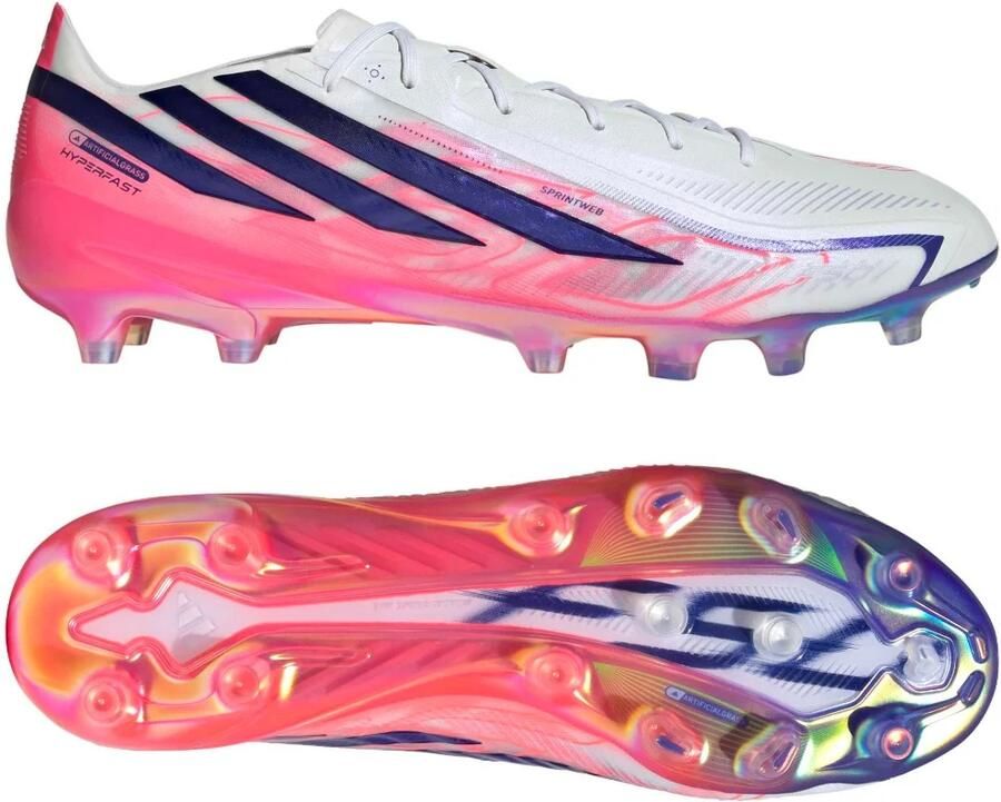 Adidas F50 Hyperfast Elite Kunstgras Voetbalschoenen (AG) Wit Paars Roze