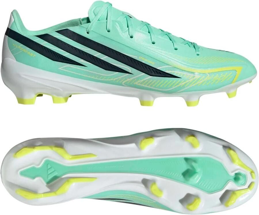 Adidas F50 Hyperfast League Gras Voetbalschoenen (FG) Mintgroen Zwart Wit
