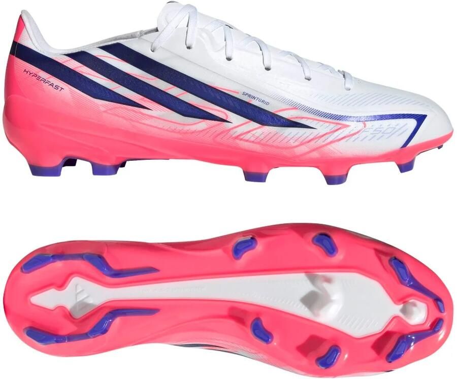 Adidas F50 Hyperfast League Gras Voetbalschoenen (FG) Wit Paars Roze
