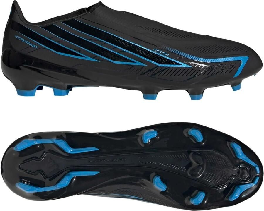 Adidas F50 Hyperfast League Veterloze Gras Voetbalschoenen (FG) Zwart Blauw