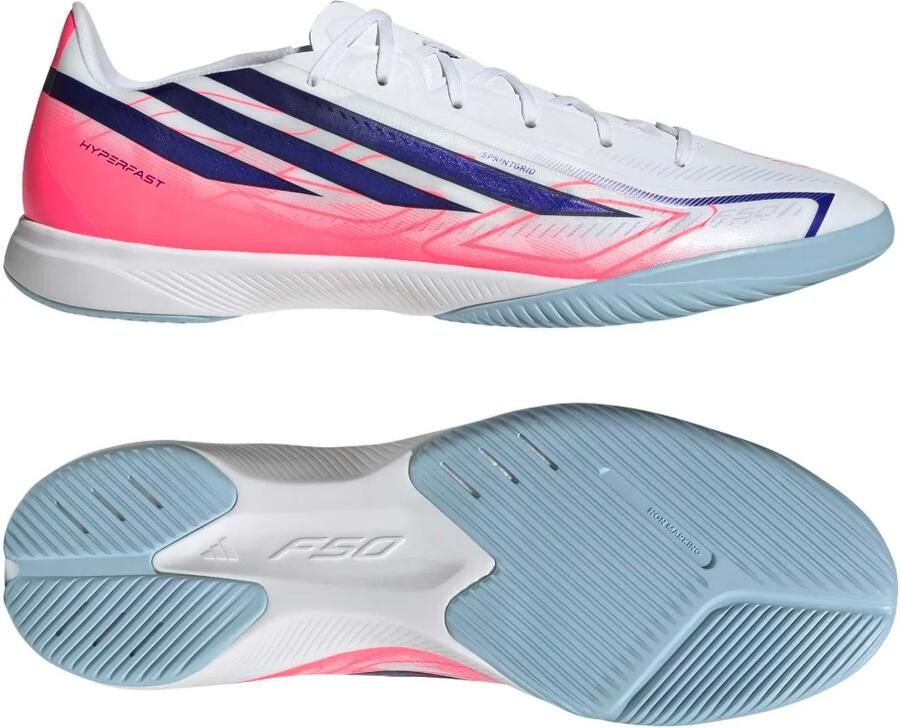 Adidas F50 Hyperfast League Zaalvoetbalschoenen (IN) Wit Paars Roze