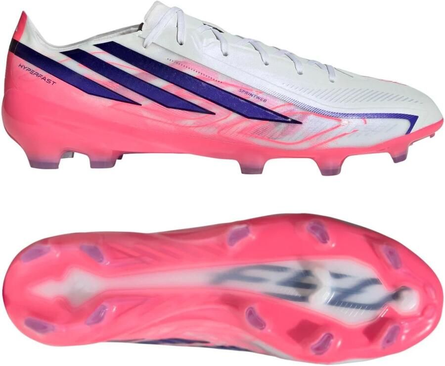 Adidas F50 Hyperfast Pro Gras Voetbalschoenen (FG) Wit Paars Roze - Foto 2
