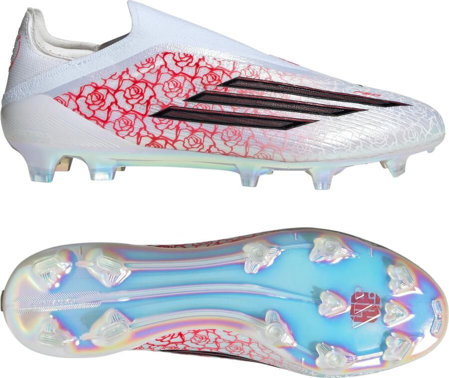 Adidas F50 Lamine Yamal Elite Veterloze Gras Voetbalschoenen (FG) Wit Felrood Zwart
