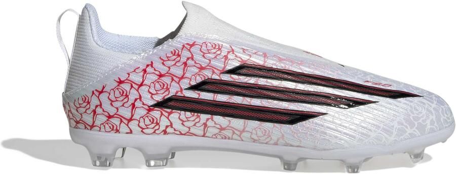 Adidas F50 Lamine Yamal League Veterloze Gras Kunstgras Voetbalschoenen (MG) Kids Wit Felrood Zwart