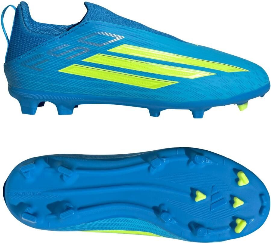 Adidas Perfor ce F50 LEAGUE Laceless Firm Ground Multi Ground Voetbalschoenen Kids Kinderen Blauw - Foto 2