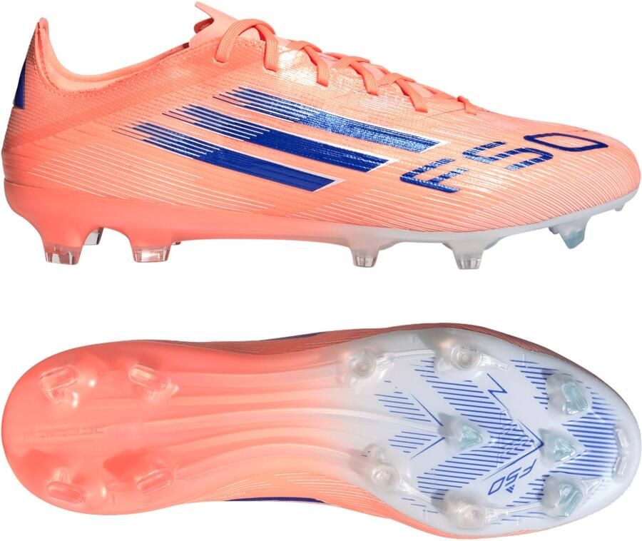 Adidas F50 Pro Gras Voetbalschoenen (FG) Oranje Blauw Wit