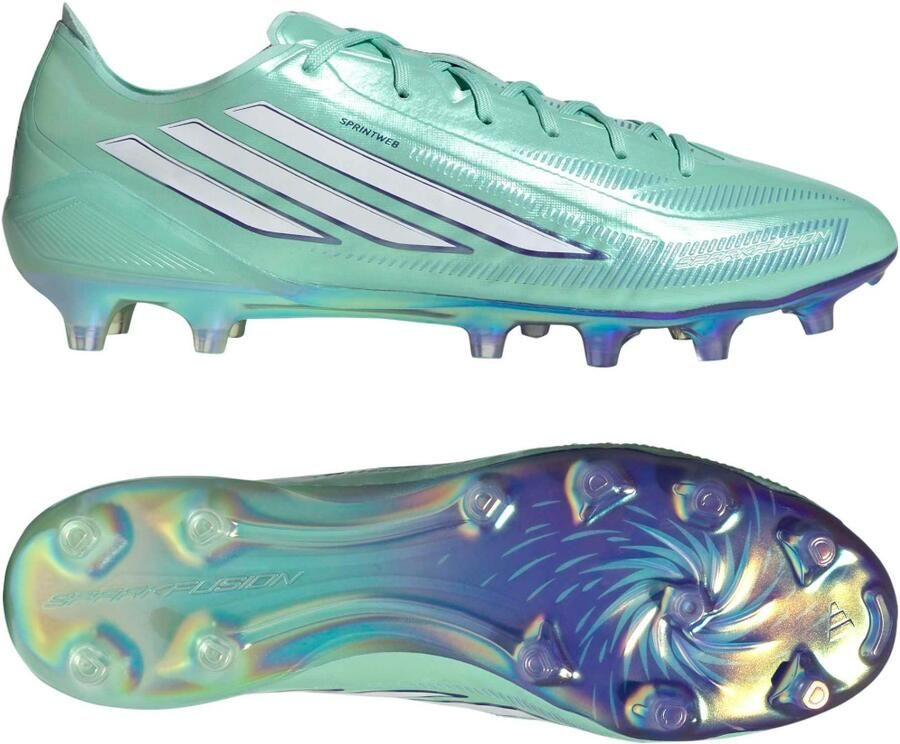 Adidas F50 Sparkfusion Elite Gras Kunstgras Voetbalschoenen (MG) Dames Mintgroen Wit Blauw