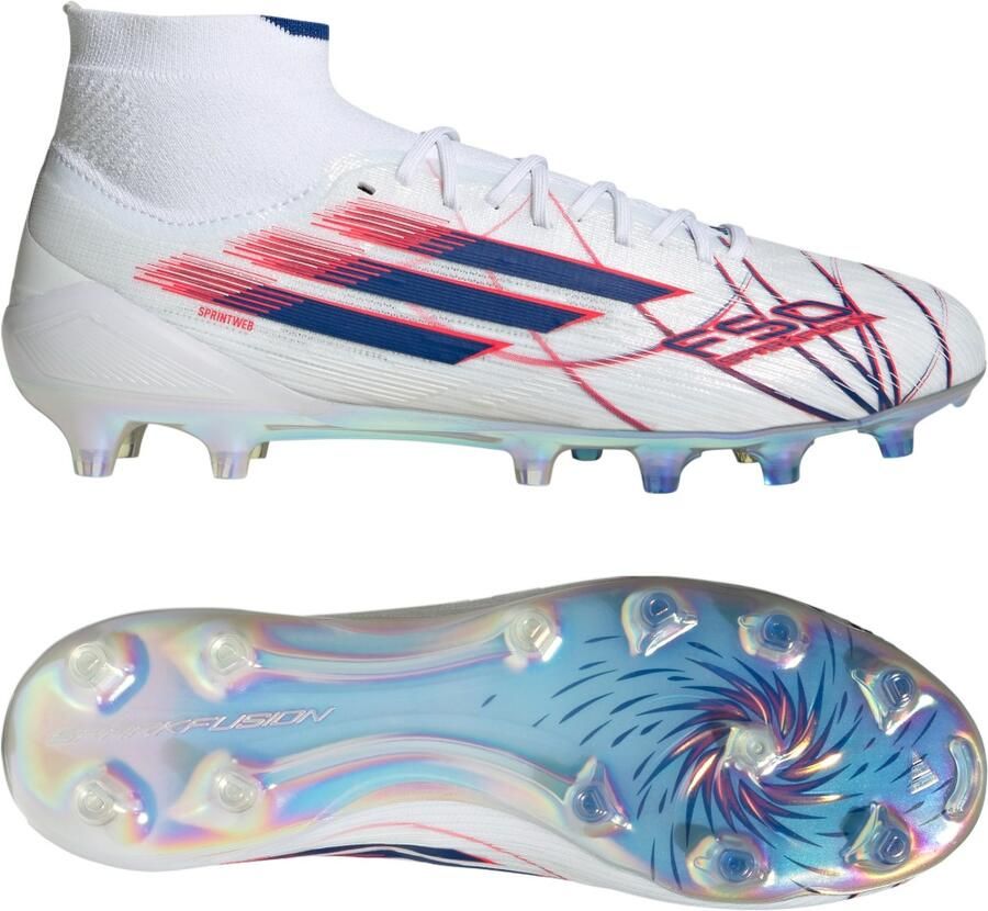 Adidas F50 Sparkfusion Elite Gras Kunstgras Voetbalschoenen (MG) Dames Wit Blauw Rood - Foto 2